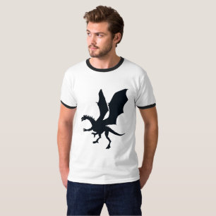 Embrace the Magic: Dragon Silhouette Fantasy T-Shirt