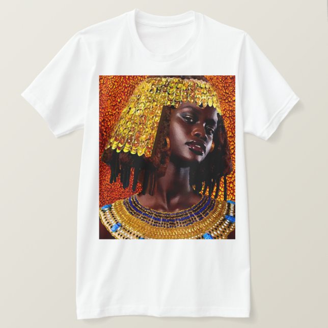“Embrace the Majesty of Nubian Queens” T-Shirt (Design Front)