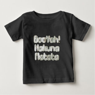 Embrace the Moment: Hakuna Matata Ash Grey Text  Baby T-Shirt