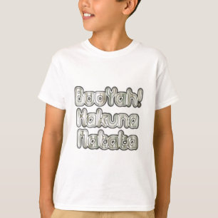Embrace the Moment: Hakuna Matata Ash Grey Text  T-Shirt