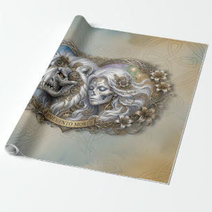 Embrace the mystery of mortality wrapping paper