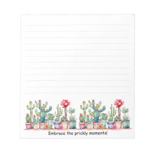 Embrace The Prickly Moments Lined Notepad