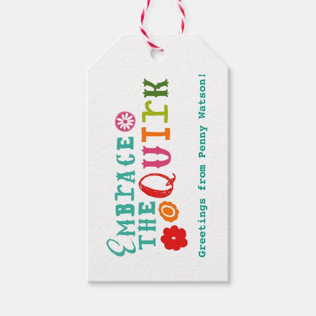Embrace the Quirk Gift Tags (Front)