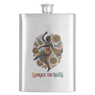 Embrace the Roots Dance Hip Flask
