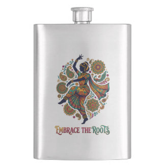 Embrace the Roots Dance Hip Flask