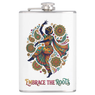 Embrace the Roots Dance Hip Flask