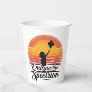 Embrace the Spectrum Autism Awareness  Paper Cups