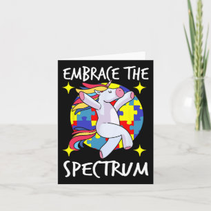 Embrace The Spectrum Autism Awareness Unicorn  Card