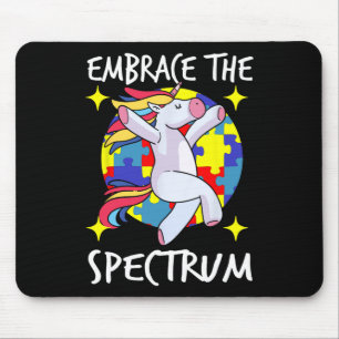 Embrace The Spectrum Autism Awareness Unicorn Mouse Pad