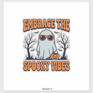 Embrace the Spooky Vibes Ghost Halloween Shirt_1