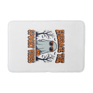 Embrace the Spooky Vibes Ghost Halloween Shirt_1 Bath Mat
