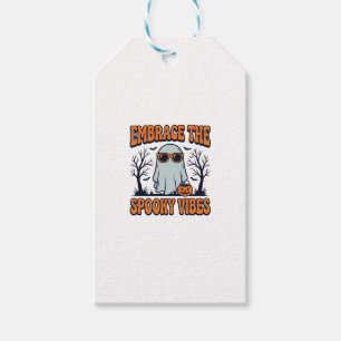 Embrace the Spooky Vibes Ghost Halloween Shirt_1 Gift Tags