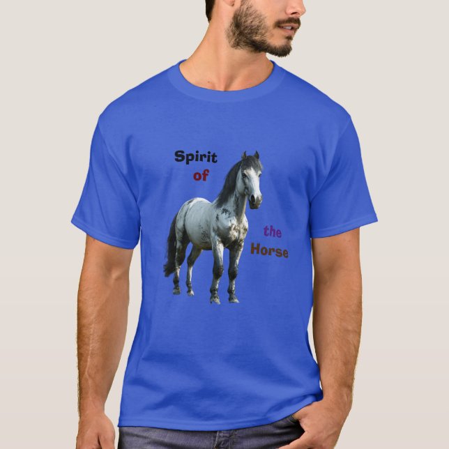 "Embrace the Wild: Spirit of the Free Horse T-Shirt (Front)