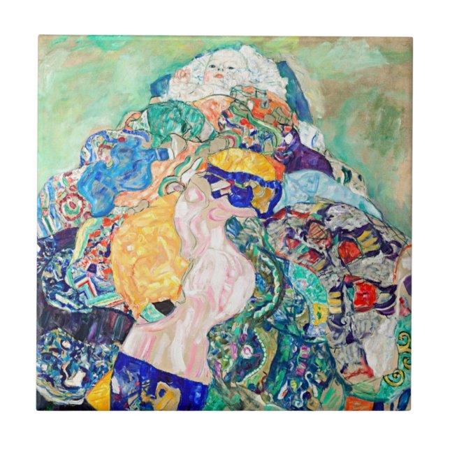 Embrace Timeless Elegance with Klimt’s Baby Tile (Front)