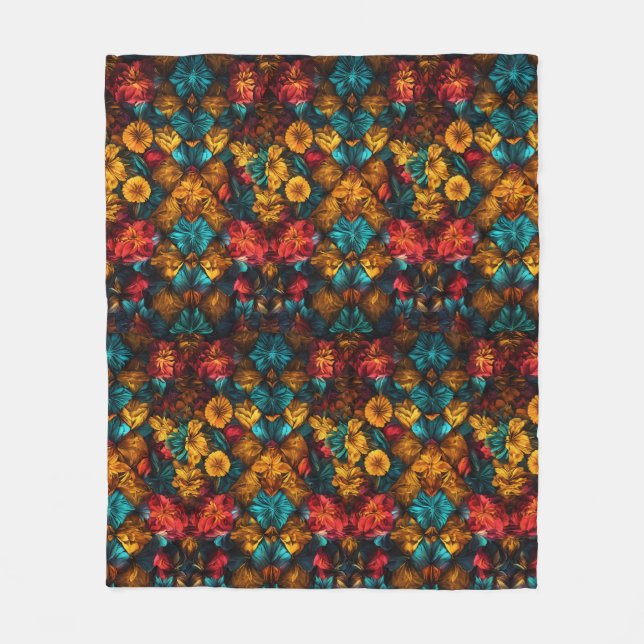 Embrace Tranquillity The Cosy Waves Pattern Blanke Fleece Blanket (Front)
