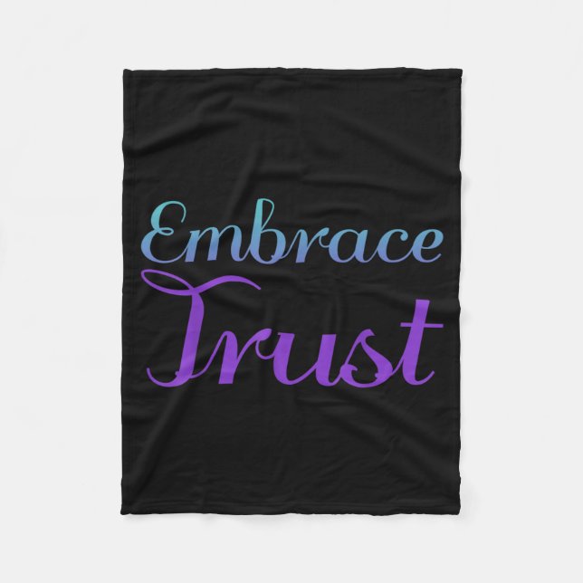 Embrace Trust Prevention Artwork Fleece Blanket (Front)