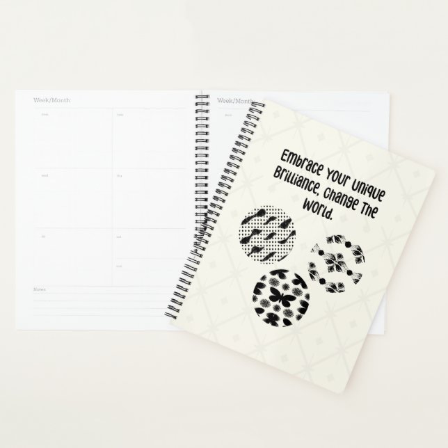 Embrace Unique Brilliance Change World Impact Planner (Display)