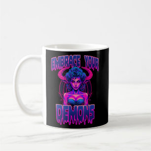 Embrace Your Inner Demon 80s Death Metal Succubus  Coffee Mug