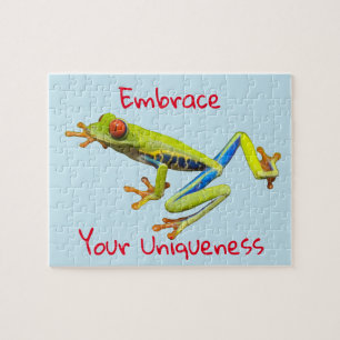 Embrace Your Uniqueness Frog Jigsaw Puzzle