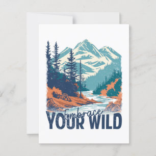 Embrace Your Wild – Nature Adventure Postcard