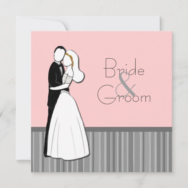 Embracing Couple Wedding Invitation (Front)