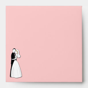 Embracing Couple Wedding Invitation Envelope