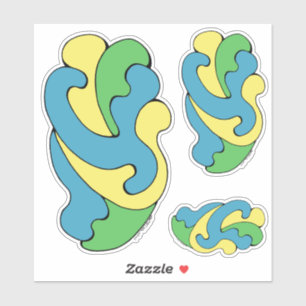 Embracing Curves (Yellow, Blue, Green)