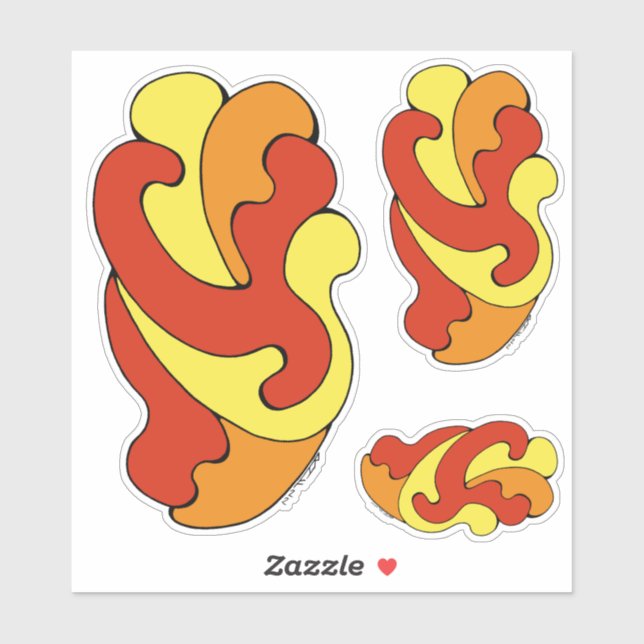 Embracing Curves (Yellow, Red, Orange) (Sheet)