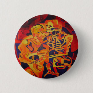Embracing Death Colourful Geometric Art 6 Cm Round Badge
