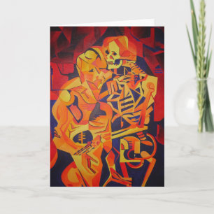 Embracing Death Colourful Geometric Art Card