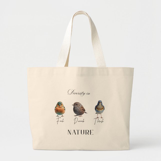 Embracing Diversity: Celebrate Nature's Harmony Large Tote Bag (Front)