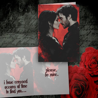 Embracing Goth Couple Valentines Day Card