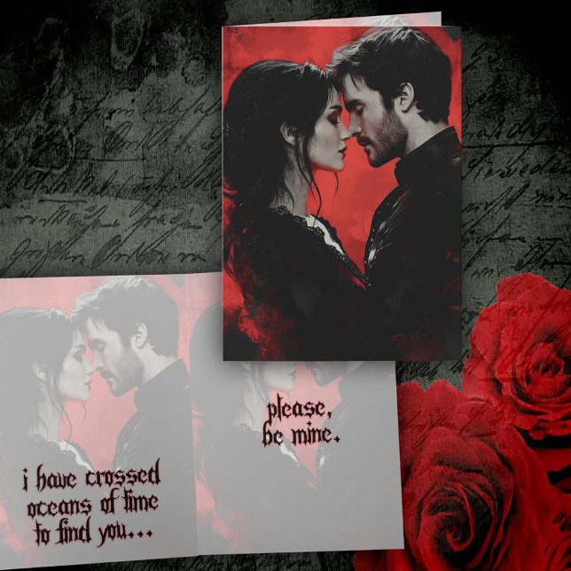 Embracing Goth Couple Valentines Day Card (Creator Uploaded)