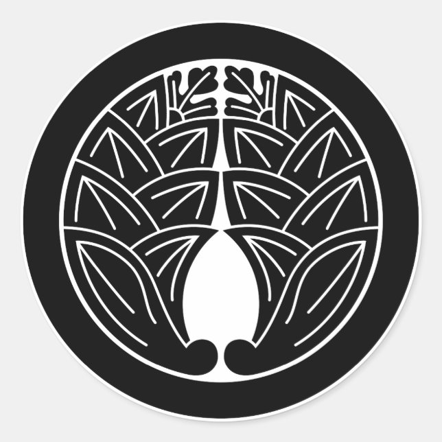 Embracing japanese gingers in circle classic round sticker (Front)