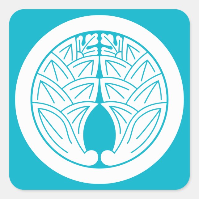 Embracing japanese gingers in circle square sticker (Front)