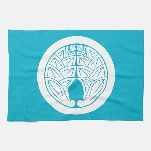 Embracing japanese gingers in circle tea towel (Horizontal)
