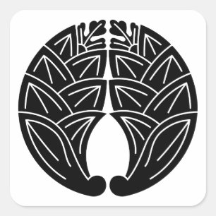 Embracing japanese gingers square sticker