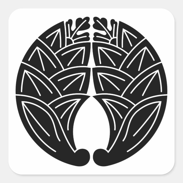 Embracing japanese gingers square sticker (Front)