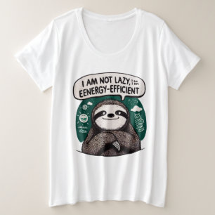 Embracing Laziness Design Plus Size T-Shirt