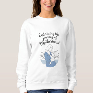 Embracing Motherhood: A Simple Journey in Line Art Sweatshirt