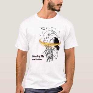 Embracing My Inner Eclipse Celestial Moon Line Art T-Shirt