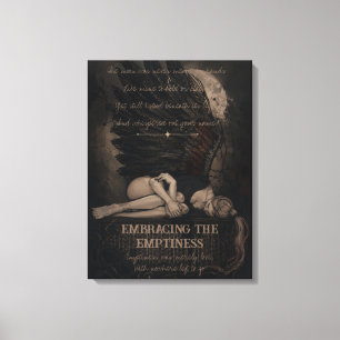 Embracing the Emptiness Dark Romantic Gothic Canvas Print