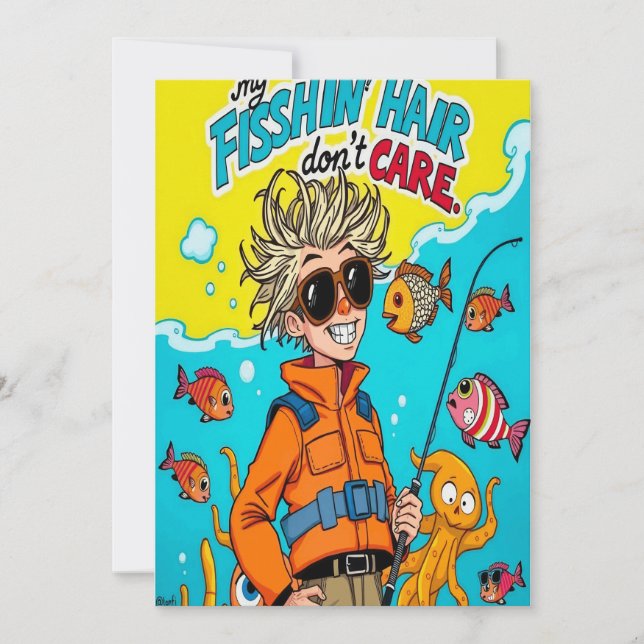  Embracing the Wild Side of Fishing Invitation (Front)
