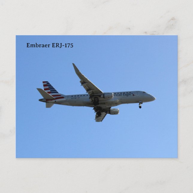 Embraer Aeroplane Postcard (Front)