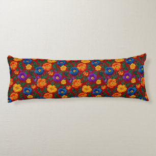 Embroider Floral Office Decor Artistic Wedge Body Cushion