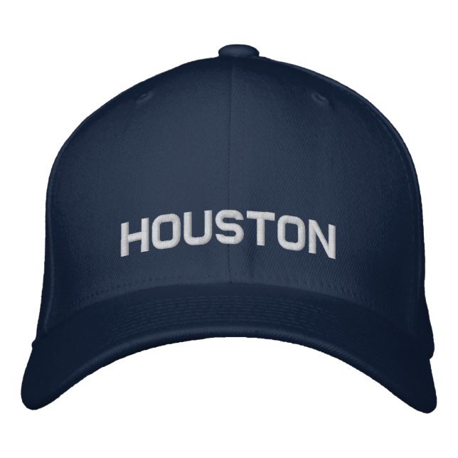 Embroidered adjustable Houston baseball cap (Front)