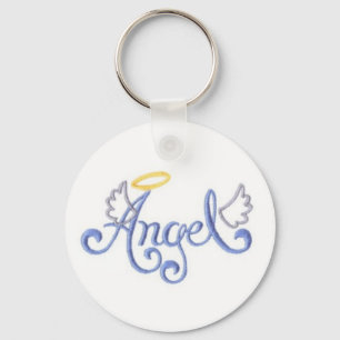 Embroidered Angel Key Ring