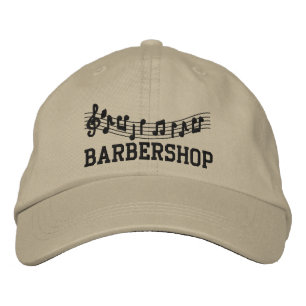 Embroidered Barbershop Music Cap
