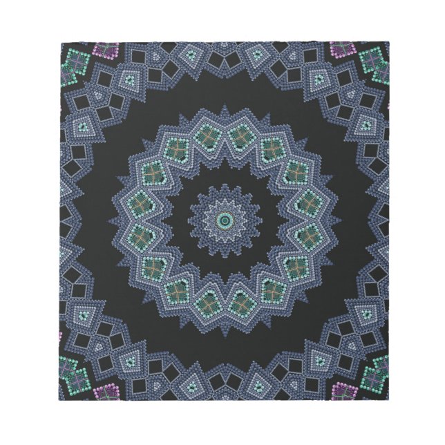 Embroidered beads pattern notepad (Front)