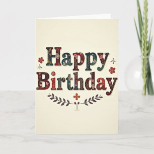 Embroidered Birthday Card